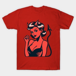 Retro Devil Girl. T-Shirt